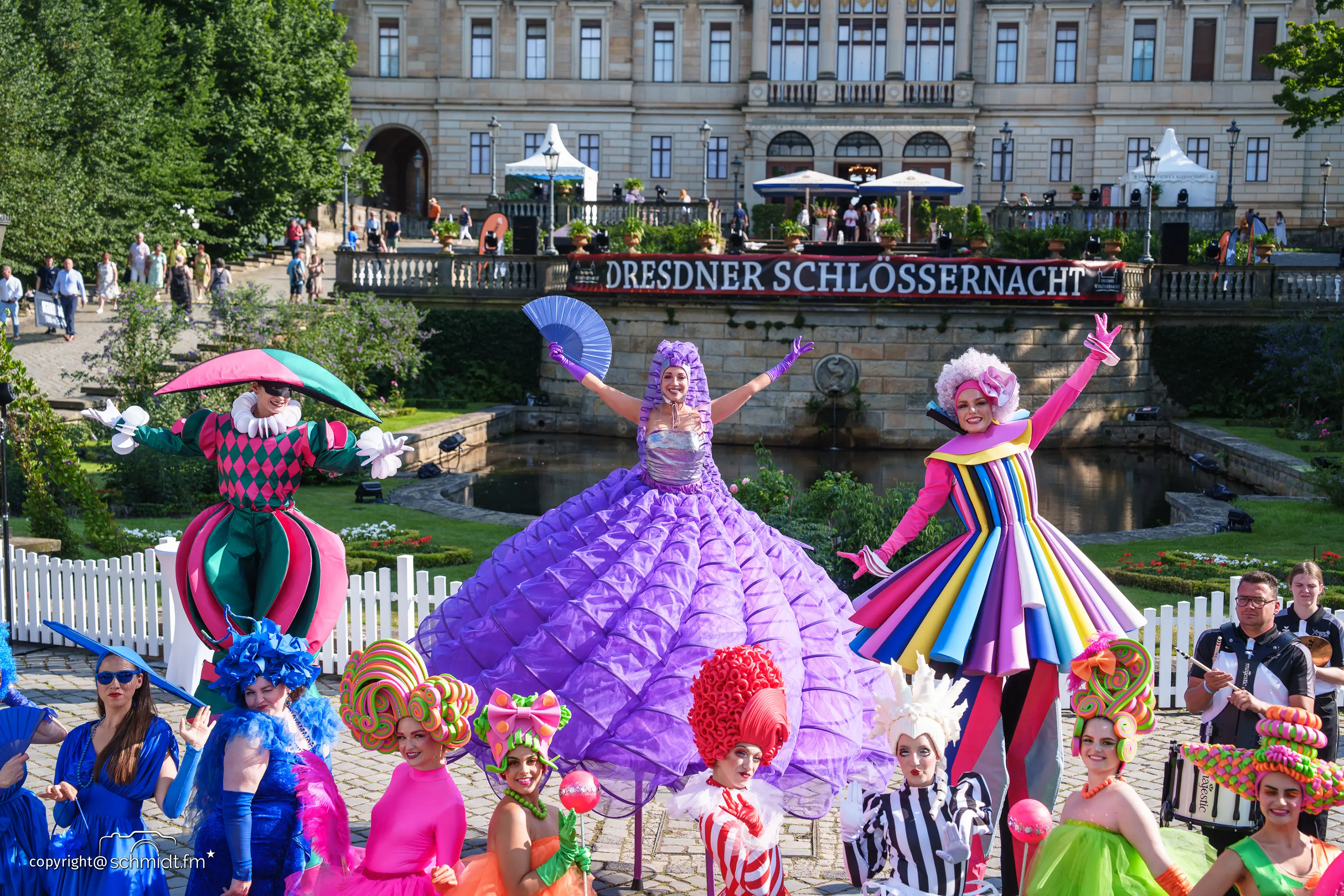 Dresdner Schlössernacht Eingang Schloss Albrechtsberg - Empfang